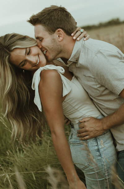 Playful engagement photos near Denver, Colorado