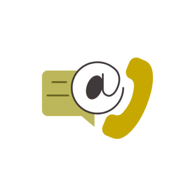 Phone, email, and message symbol