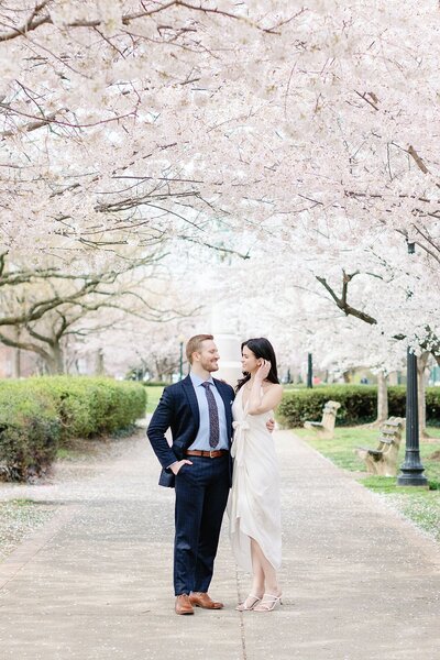 Washington DC Wedding Photographer Cherry Blossom Engagement Session