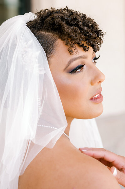 bride and groom seated at the Kimpton Cottonwood Hotel