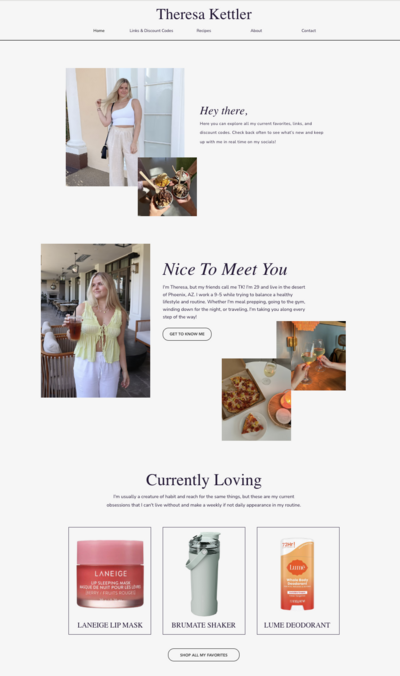 influencer website designer