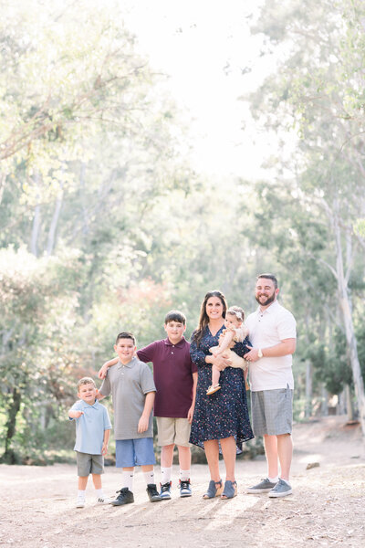 Family of 6 taken in Lake Forest, California