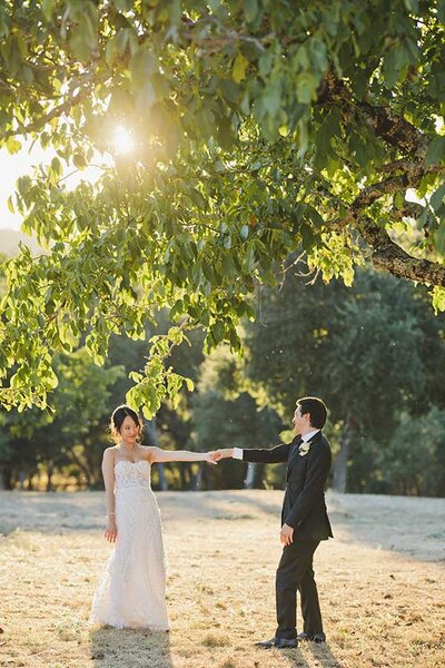 Napa wedding photographer couples first look