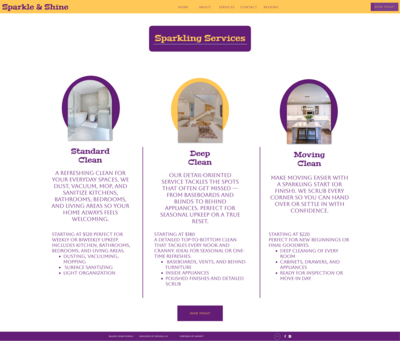 services of sparkle template