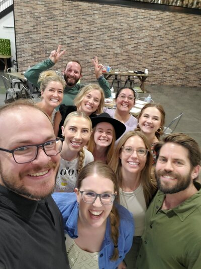Northern Utah Business owners take selfie after meetup