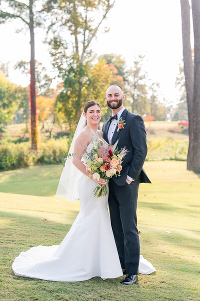 bride and groom kissing