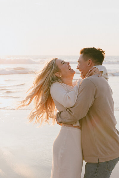 Engagement session in Laguna Beach at sunset