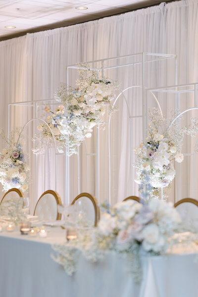 Private estate wedding setup at home