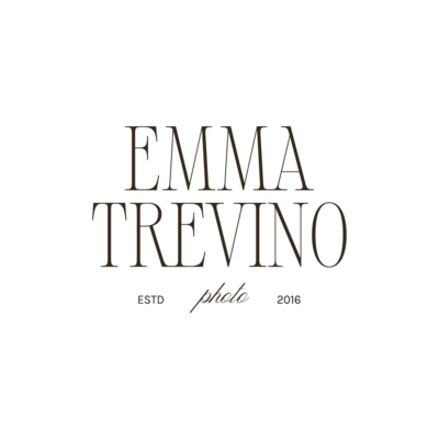 Emma Trevino Photo Indianapolis documentary wedding photographer logo