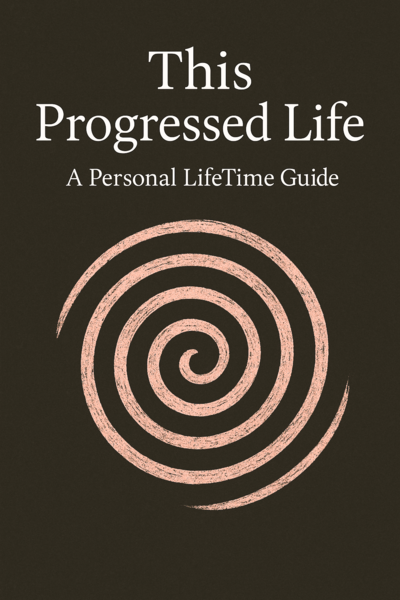Cover design of the personalised LifeTime Guide by Lidia Ranieri, mapping the 8 stages of your life rhythm with astrology and coaching insight.
