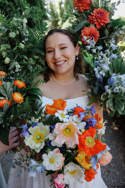 petite bud vases with florals