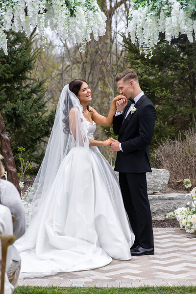 Grand Rapids wedding couple at Venue3Two
