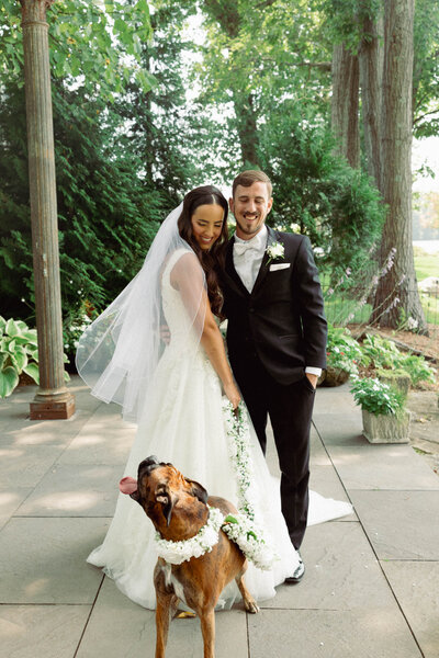 Bride and dog share a special first look at New Jersey wedding