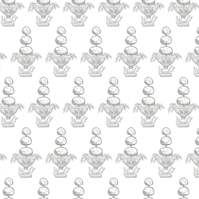 Topiary Pattern White Background-29