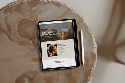 clean website design for healer