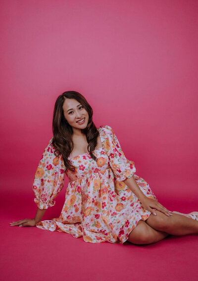 pink backdrop for photography studio