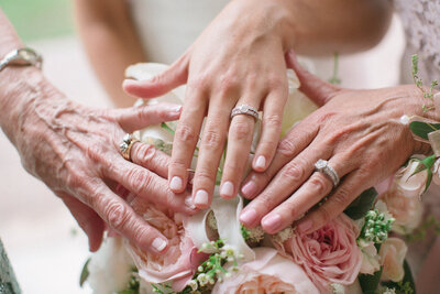 Hands with wedding rings