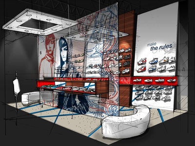 Store graphics created for Finish Line