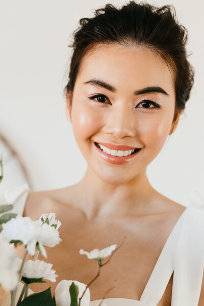 Glass skin radiant natural elegant bridal makeup look