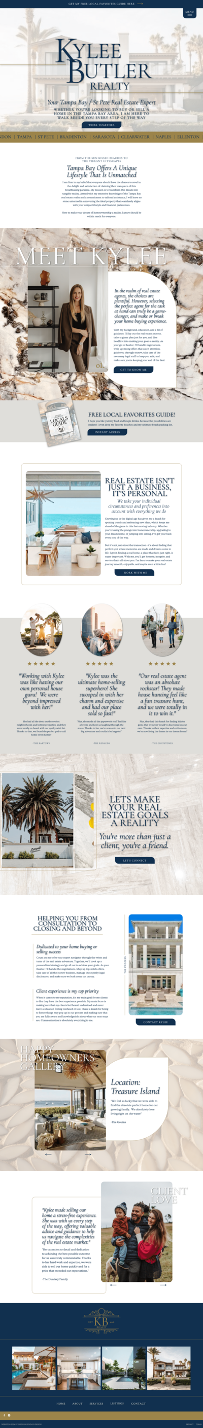 screenshot of a website that the designer made