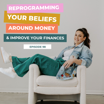 woman in jean jacket on coach limiting beliefs podcast