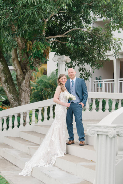 A newly married couple at their wedding at Beaches Ochi in Jamaica