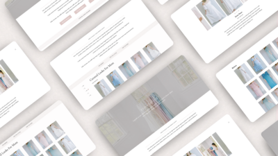 Showit client closet page template for creatives.