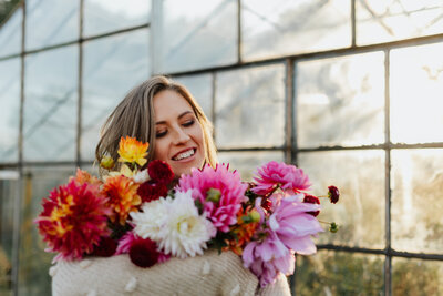 counselling services wodonga_a-woman-with-beautiful-colorful-dahlia-flowers-13620