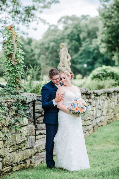 brittany on her wedding day at saint clements castle