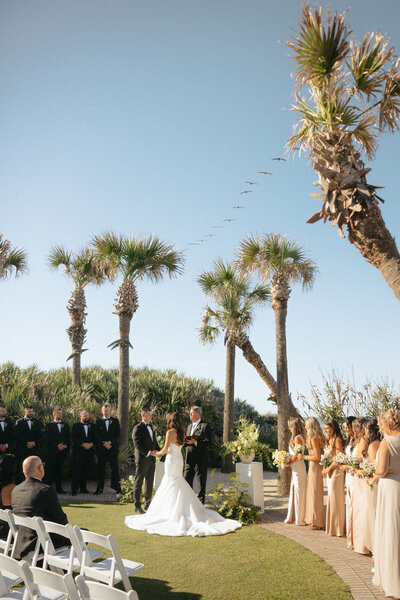 Soft, organic bridal bouquet with pampas grass and ivory roses, crafted for a Jacksonville wedding by The Eventful Gals.