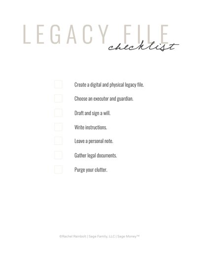 Legacy Checklist Preview
