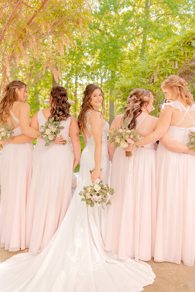 Liriodendron Mansion Wedding Photographer captures a bridal moment before walking down the aisle in the bridal suite Cassatt suite