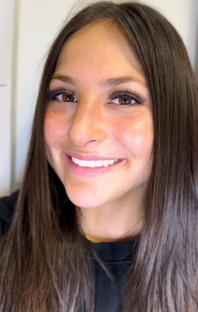 Close-up of lash extensions applied at Jazzy's Glam Bar in Tampa, F