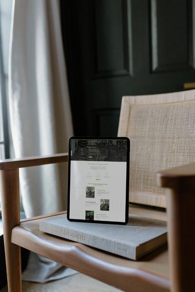 Affordable website design example for a business in the fitness industry Warrnambool by web designer Coja Creative presented on tablet