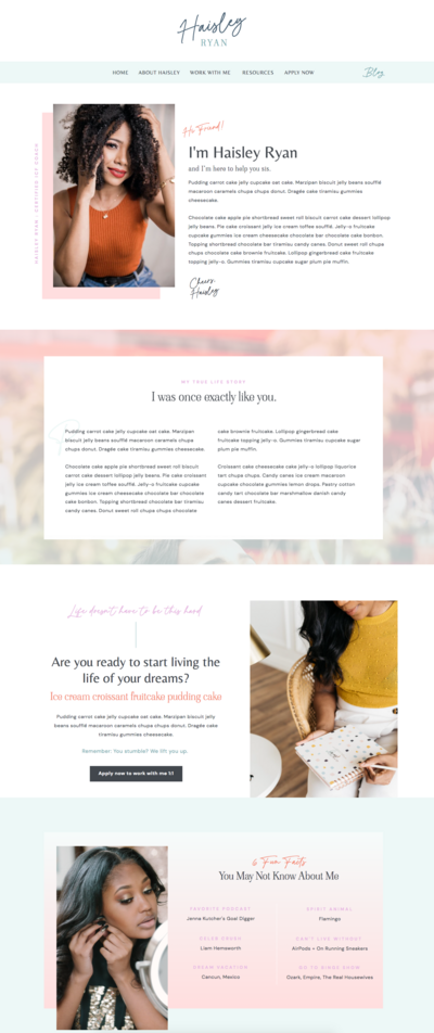 Easy to update Showit website for Coaches, VAs and Service Providers