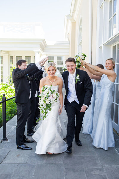 bride and groom about to kiss