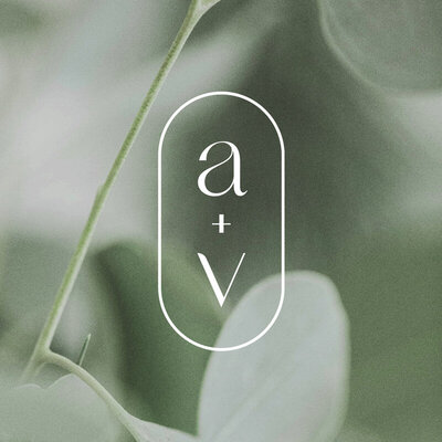 monogram logo for alice and vine brand kit
