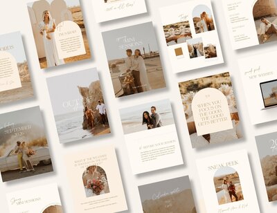 Boho photography Instagram post templates 