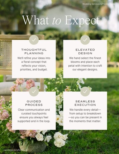 What to expect from your Carmel wedding florist