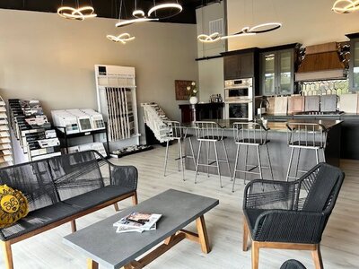 A showroom of work done by the designer and manager.