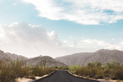 Arizona desert mountain landscape print