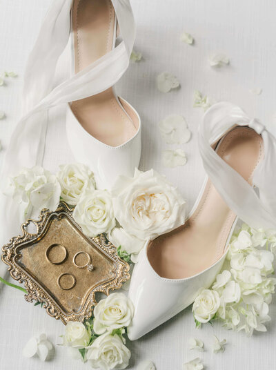 flatlay wedding details arranged for wedding photography