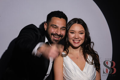 Selfie booth at a wedding in Los Angeles, capturing unforgettable moments for guests