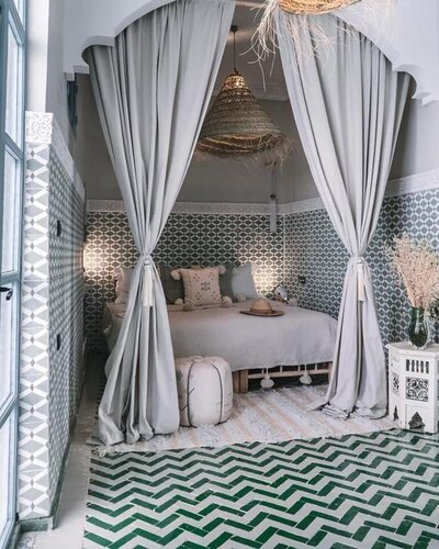 luxury room at a riad in Morocco