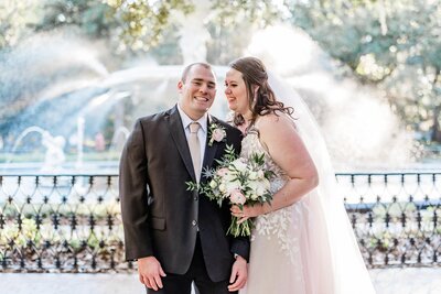 Ela + Andy elopement in Lafayette Square - The Savannah Elopement Package, Flowers by Ivory and Beau