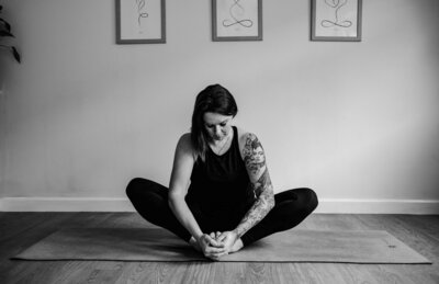 Image of Nat Winterson, the owner of Studio Eight yoga and pilates studio in Wells