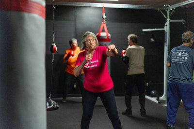 Lori leads a Parkinsons boxing program in Eugene, Oregon