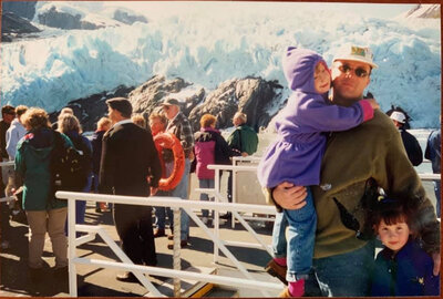 Katie with her family in alaska