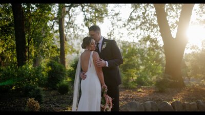 bride holding flower bouquet