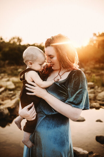 Mommy and me photos of mom and son